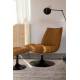 Fauteuil Jax Ocre Bouclé Woody Tendance Siège de Salon Cosy 66x78x81cm