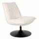 Fauteuil Jax Blanc Cassé Bouclé Woody Tendance Siège de Salon Cosy 66x78x81cm