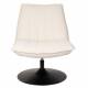 Fauteuil Jax Blanc Cassé Bouclé Woody Tendance Siège de Salon Cosy 66x78x81cm