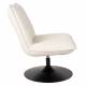 Fauteuil Jax Blanc Cassé Bouclé Woody Tendance Siège de Salon Cosy 66x78x81cm
