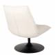 Fauteuil Jax Blanc Cassé Bouclé Woody Tendance Siège de Salon Cosy 66x78x81cm
