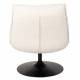 Fauteuil Jax Blanc Cassé Bouclé Woody Tendance Siège de Salon Cosy 66x78x81cm