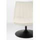 Fauteuil Jax Blanc Cassé Bouclé Woody Tendance Siège de Salon Cosy 66x78x81cm