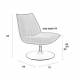 Fauteuil Jax Blanc Cassé Bouclé Woody Tendance Siège de Salon Cosy 66x78x81cm
