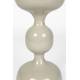 Table d'Appoint Lars Ivoire Woody Bout de Canapé en Acier Sellette Design Finition Brillante 31x31x59cm