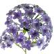 Décoration de Jardin Fleurs d'Hortensias en Acier Décoration sur Tige Patinée Verte et Lavande Tuteur 17x26x110cm
