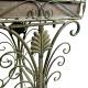 Cage à Oiseaux sur Pied Volière en Acier Patiné Vert Antique Abri pour Oiseaux Décoratif 26x42x120cm