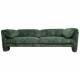 Canapé Cologne Athezza Sofa 2 Places Assise de Salon Tissu Côtelé Vert Banquette Design 73x95x224cm