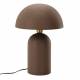 Lampe Kosse Athezza Luminaire à Poser en Acier Marron Eclairage Façon Champignon 31x31x45cm