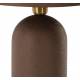 Lampe Kosse Athezza Luminaire à Poser en Acier Marron Eclairage Façon Champignon 31x31x45cm