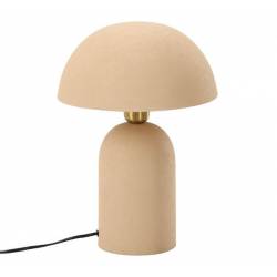 Lampe Kosse Athezza Luminaire à Poser en Acier Sable Eclairage Façon Champignon 26x26x37cm