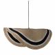 Supension Nacho Athezza Luminaire en Jonc de Mer et Acier Lustre Tricolore 100cm
