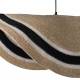 Supension Nacho Athezza Luminaire en Jonc de Mer et Acier Lustre Tricolore 100cm