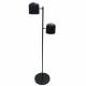 Lampadaire Hydre Athezza Eclairage sur Pied en Acier Noir et Or Luminaire Double 33x33x160cm