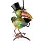 Pluviomètre à Piquer Tuteur à Plantes Déco de Jardin Corbeau en Métal et Verre 10x21x154cm