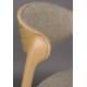 Lot de 2 Chaises Babington Dutchbone Duo de Fauteuils de Table en Bois Naturel et Tissu Chiné Beige Assises Rétro 56,5x58x80,5cm