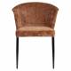 Lot de Deux Chaises Georgia Dutchbone Duo d'Assises en Velours Brique et Acier Noir Fauteuils de Table 60x62x78cm