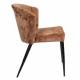 Lot de Deux Chaises Georgia Dutchbone Duo d'Assises en Velours Brique et Acier Noir Fauteuils de Table 60x62x78cm