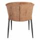 Lot de Deux Chaises Georgia Dutchbone Duo d'Assises en Velours Brique et Acier Noir Fauteuils de Table 60x62x78cm