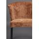 Lot de Deux Chaises Georgia Dutchbone Duo d'Assises en Velours Brique et Acier Noir Fauteuils de Table 60x62x78cm