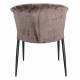 Lot de Deux Chaises Georgia Dutchbone Duo d'Assises en Velours Violet et Acier Noir Fauteuils de Table 60x62x78cm