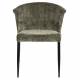Lot de Deux Chaises Georgia Dutchbone Duo d'Assises en Velours Vert et Acier Noir Fauteuils de Table 60x62x78cm
