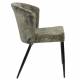 Lot de Deux Chaises Georgia Dutchbone Duo d'Assises en Velours Vert et Acier Noir Fauteuils de Table 60x62x78cm