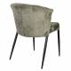 Lot de Deux Chaises Georgia Dutchbone Duo d'Assises en Velours Vert et Acier Noir Fauteuils de Table 60x62x78cm