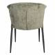 Lot de Deux Chaises Georgia Dutchbone Duo d'Assises en Velours Vert et Acier Noir Fauteuils de Table 60x62x78cm