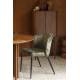 Lot de Deux Chaises Georgia Dutchbone Duo d'Assises en Velours Vert et Acier Noir Fauteuils de Table 60x62x78cm
