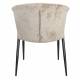Lot de Deux Chaises Georgia Dutchbone Duo d'Assises en Velours Beige et Acier Noir Fauteuils de Table 60x62x78cm