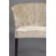 Lot de Deux Chaises Georgia Dutchbone Duo d'Assises en Velours Beige et Acier Noir Fauteuils de Table 60x62x78cm
