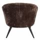 Fauteuil Georgia Dutchbone Large Assise en Velours Violet et Acier Noir Siège Seventies 71x73,5x77cm