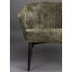 Fauteuil Georgia Dutchbone Large Assise en Velours Vert et Acier Noir Siège Seventies 71x73,5x77cm