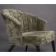 Fauteuil Georgia Dutchbone Large Assise en Velours Vert et Acier Noir Siège Seventies 71x73,5x77cm