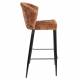 Lot de Deux Chaises de Bar Georgia Dutchbone Duo de Tabourets en Velours Brique et Acier Noir Assises de Bar 54x56x101cm