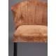 Lot de Deux Chaises de Bar Georgia Dutchbone Duo de Tabourets en Velours Brique et Acier Noir Assises de Bar 54x56x101cm