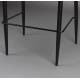 Lot de Deux Chaises de Bar Georgia Dutchbone Duo de Tabourets en Velours Brique et Acier Noir Assises de Bar 54x56x101cm