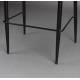 Lot de Deux Chaises de Bar Georgia Dutchbone Duo de Tabourets en Velours Violet et Acier Noir Assises de Bar 54x56x101cm
