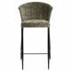 Lot de Deux Chaises de Bar Georgia Dutchbone Duo de Tabourets en Velours Vert et Acier Noir Assises de Bar 54x56x101cm