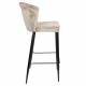 Lot de Deux Chaises de Bar Georgia Dutchbone Duo de Tabourets en Velours Beige et Acier Noir Assises de Bar 54x56x101cm