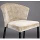 Lot de Deux Chaises de Bar Georgia Dutchbone Duo de Tabourets en Velours Beige et Acier Noir Assises de Bar 54x56x101cm