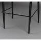 Lot de Deux Chaises de Bar Georgia Dutchbone Duo de Tabourets en Velours Beige et Acier Noir Assises de Bar 54x56x101cm