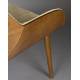Chaise Taylor Dutchbone Fauteuil de Table en Frêne et Velours Beige Assise Seventies 56,5x59,5x83,5cm