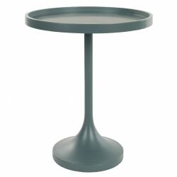 Table d'Appoint Jason Console Table Basse Zuiver Bois et Métal Bleue 46x46x56cm