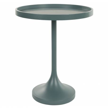 Table d'Appoint Jason Console Table Basse Zuiver Bois et Métal Bleue 46x46x56cm