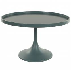 Table Basse Jason Console Table d'Appoint Zuiver Bois et Métal Bleu 42x69x69cm