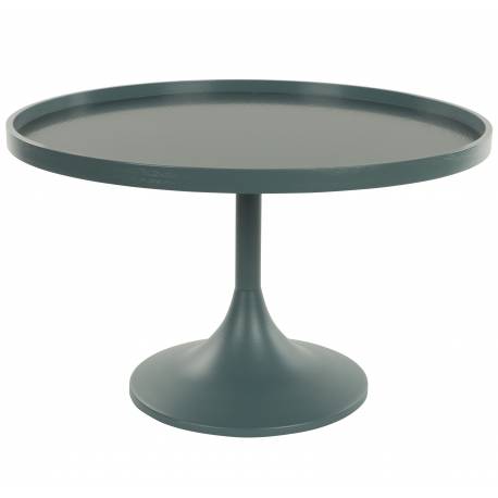 Table Basse Jason Console Table d'Appoint Zuiver Bois et Métal Bleu 42x69x69cm