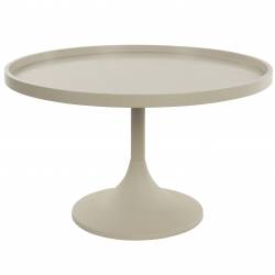 Table Basse Jason Console Table d'Appoint Zuiver Bois et Métal Beige 42x69x69cm