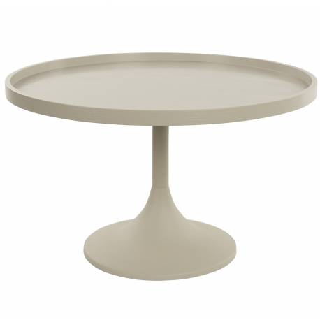 Table Basse Jason Console Table d'Appoint Zuiver Bois et Métal Beige 42x69x69cm